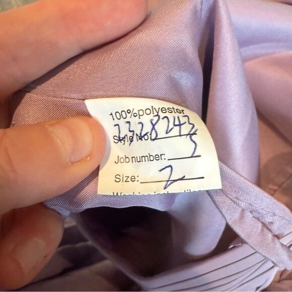 NWOT One Shoulder Formal Dress Prom Bridesmaid Size 2 Lavender Purple Gown - Picture 7 of 8